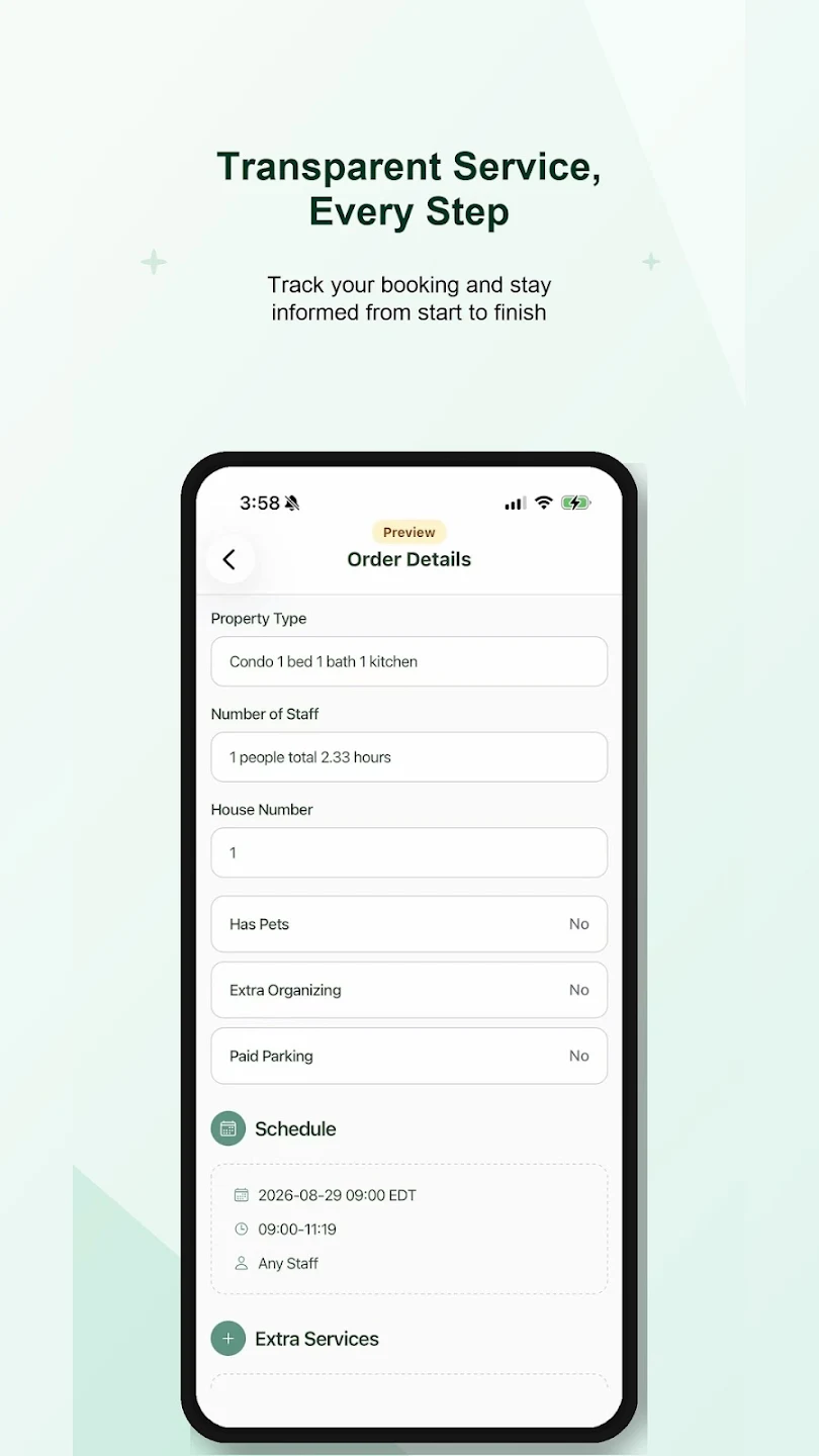 App 中的订单详情与预约信息
